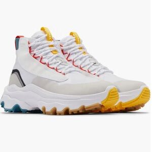 🆕 Sorel Kinetic Breakthru Venture Waterproof Sneaker White Moonstone Sz 9